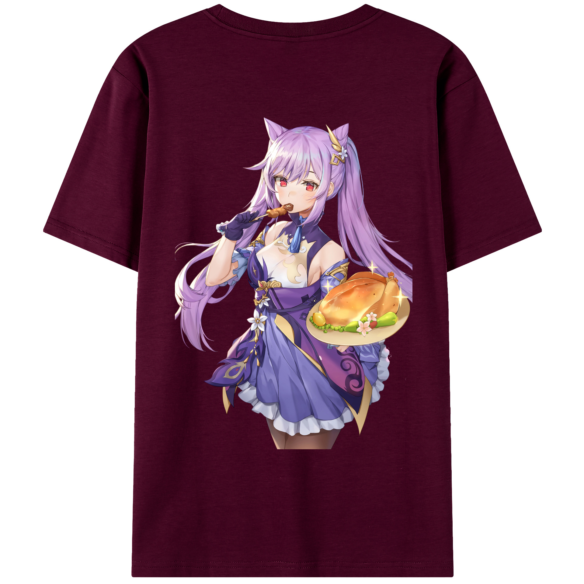 げんし神 刻晴 こくせい genshin Kokusei レディース半袖Tシャツ(バックプリント)